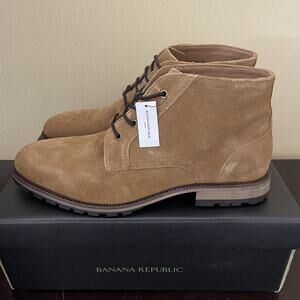 Banana Republic Men's Tan Suede Chukka Boots Lace Up Ankle